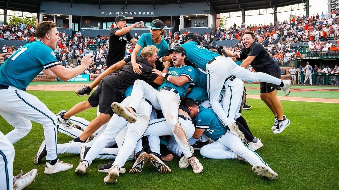 CCU baseball coaches, players collecting national awards for 2025 success